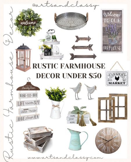 Home sweet farmhouse. Fall in love with our budget-friendly rustic farmhouse decor under $50! 

#LTKFindsUnder50 #LTKHome #LTKSaleAlert