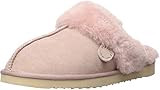 Dearfoams Women's Fireside Sydney Water Resistant Shearling Scuff Slipper, Dusty Pink,US 6 M | Amazon (US)