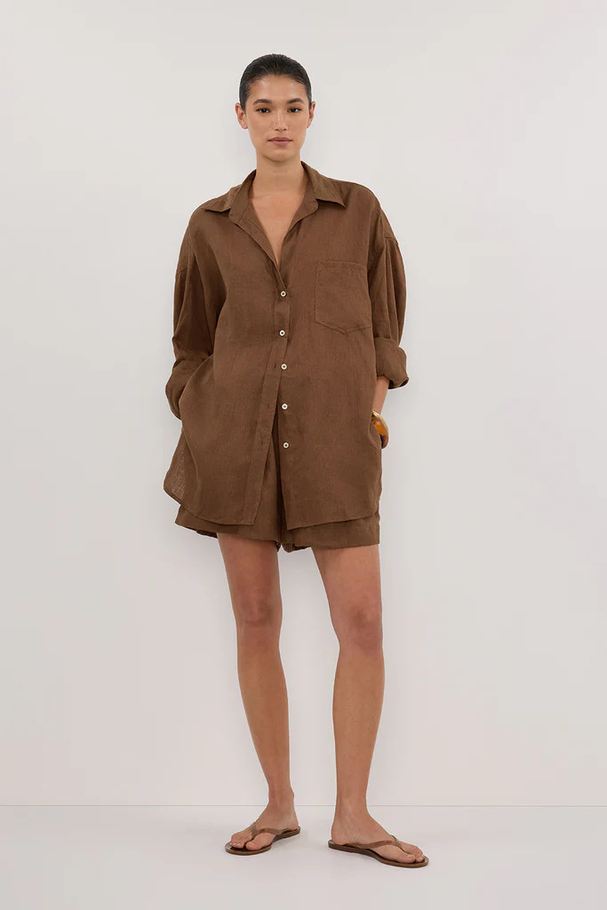 LUNE FONDANT OVERSIZED LINEN SHIRT | DISSH