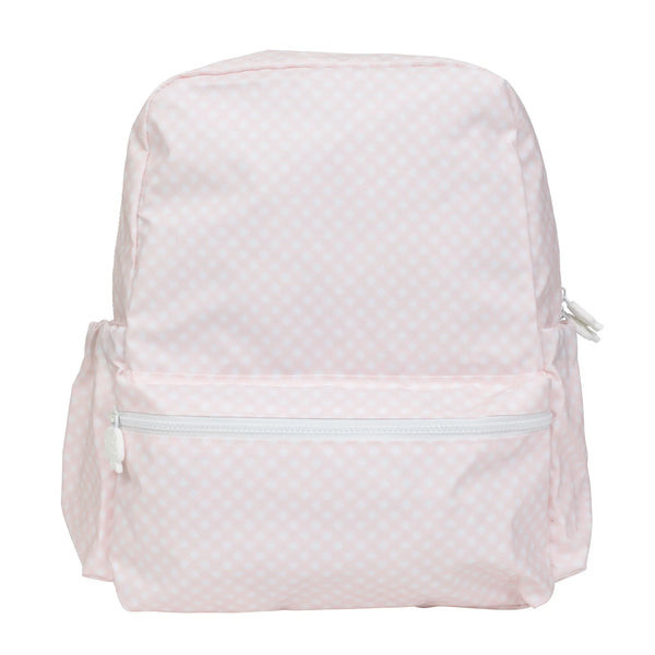 The Backpack Peachy Pink Gingham Large by Apple of My Isla | Lila and Hayes