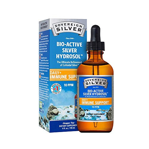 Sovereign Silver Immune Support - Colloidal Silver Mineral Supplement – Liquid Bio-Active Silver Hydrosol - 10ppm - 4oz (118mL) Dropper | Amazon (US)