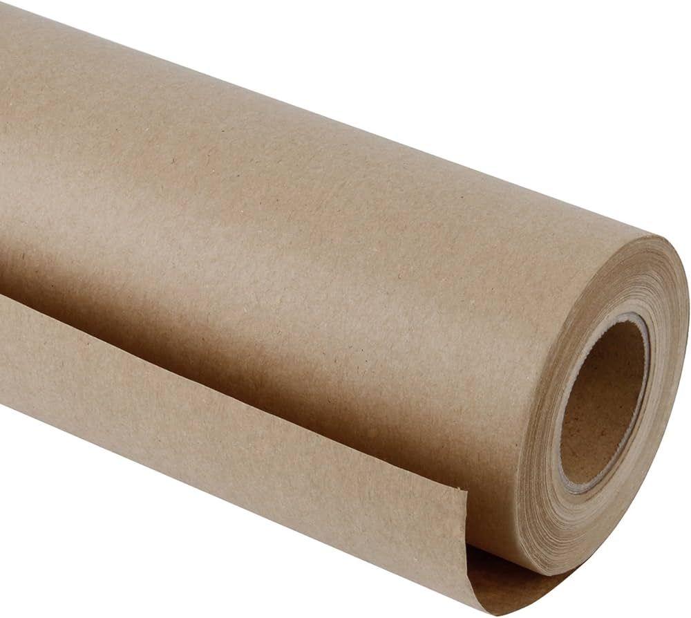RUSPEPA Brown Kraft Paper Roll - 36 inches x 100 feet - Recyclable Paper Perfect for Wrapping, Cr... | Amazon (US)