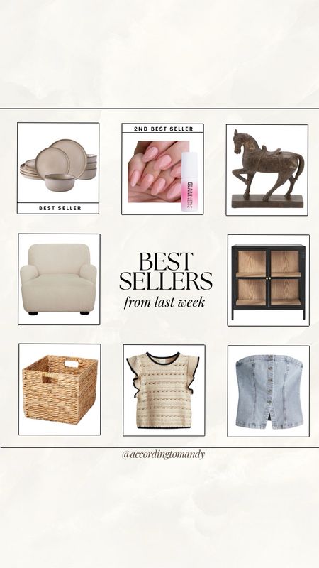 Best sellers from last week! 

walmart finds, walmart furniture, trending home finds, trending home decor, amazon finds, amazon fashion finds, amazon favorites, amazon, plates, affordable home, cabinet, target finds, h&m fashion, h&m finds, accent chair, storage, basket, shelf decor, shelf styling 

#LTKhome