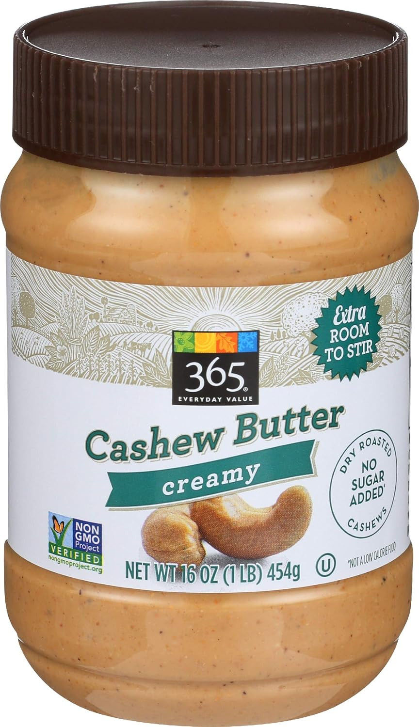 365 Everyday Value, Creamy Cashew Butter, 16 oz | Amazon (US)