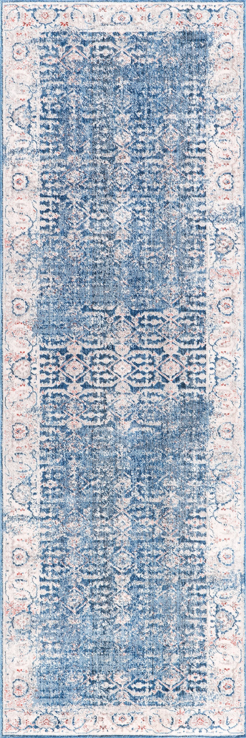 Blue Faded Persian 2' 6"" x 6' rug | Rugs USA