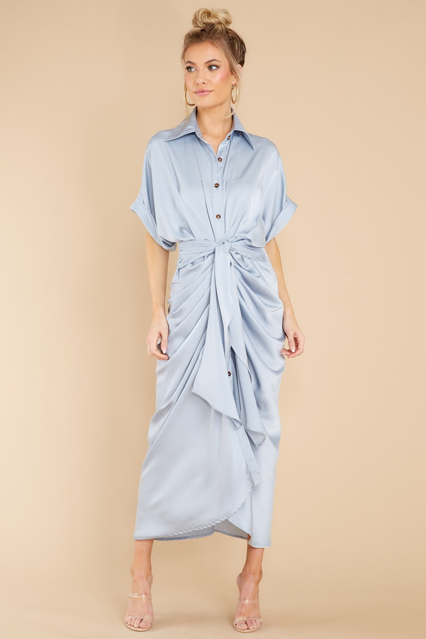 Brunch Date Light Blue Maxi Dress | Red Dress 