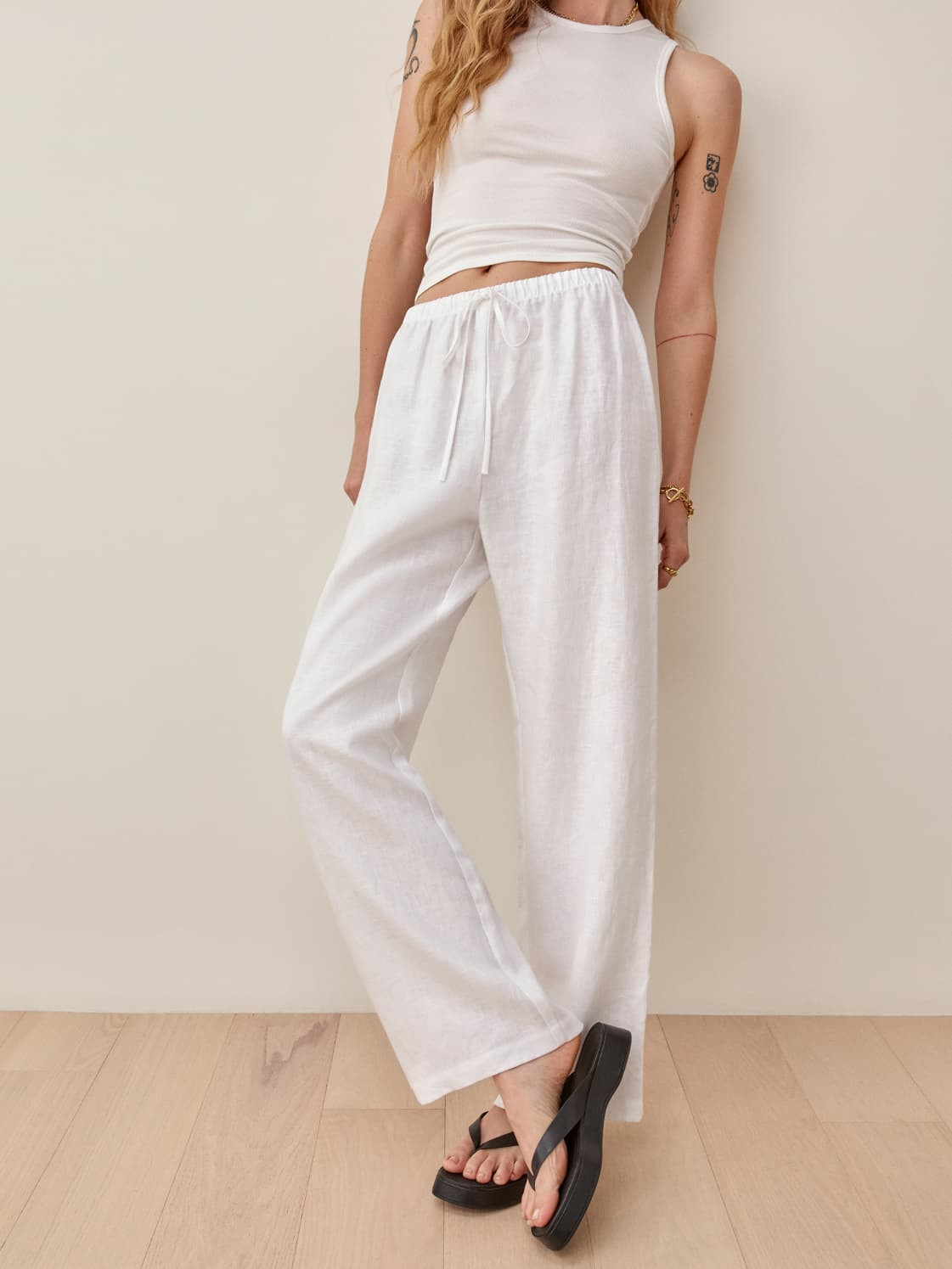 Olina Linen Pant | Reformation (Global)