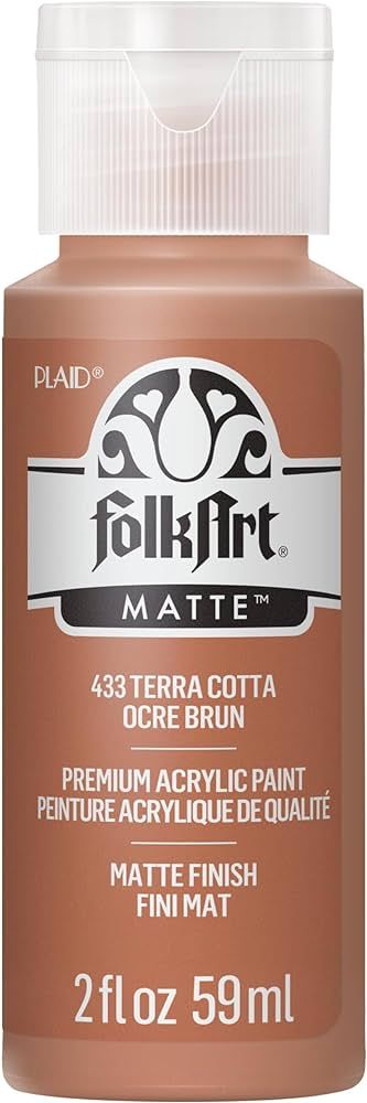 FolkArt Acrylic Paint in Assorted Colors (2 oz), 433, Terra Cotta | Amazon (US)