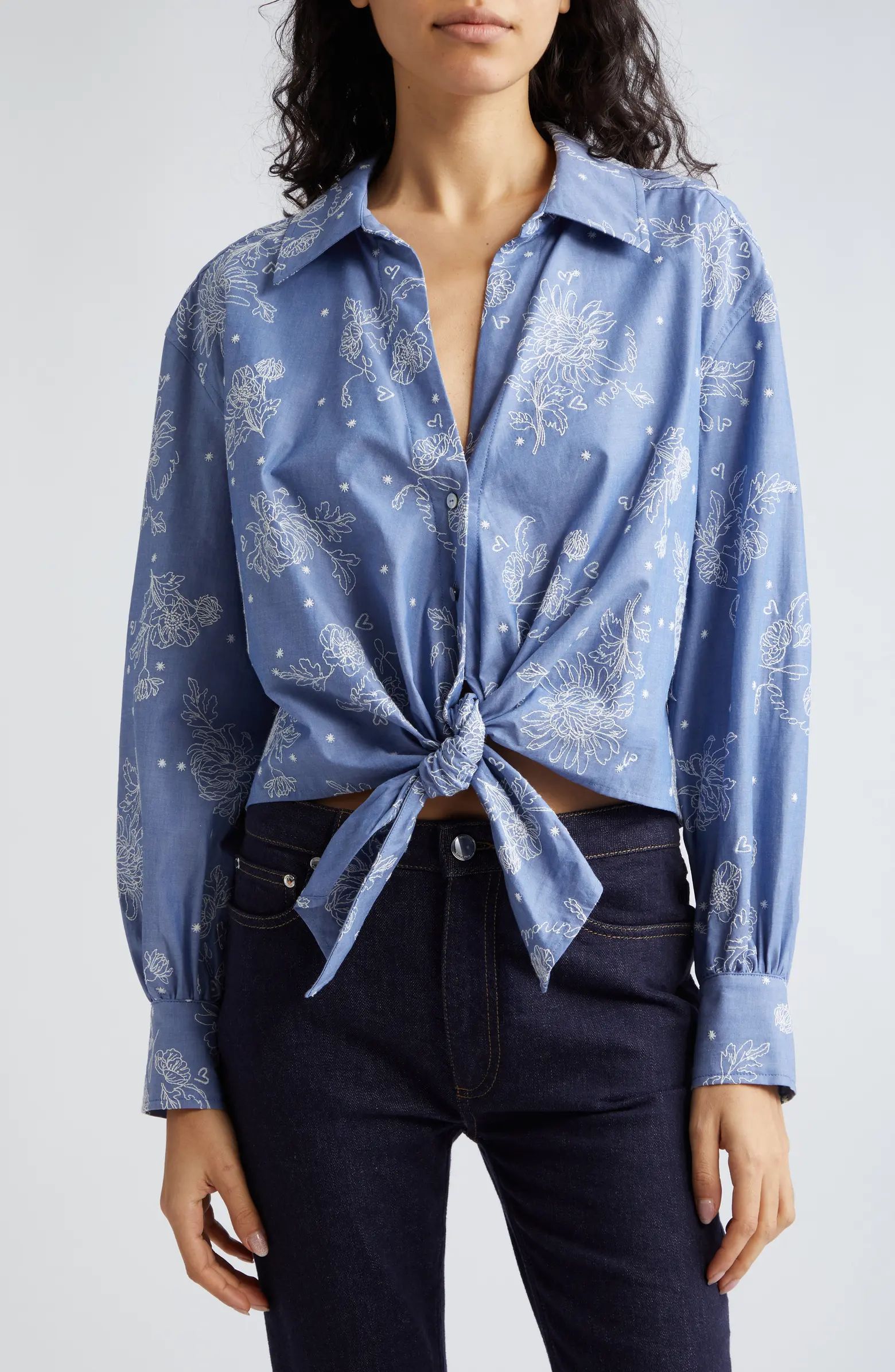 Abrielle Tie Hem Shirt | Nordstrom