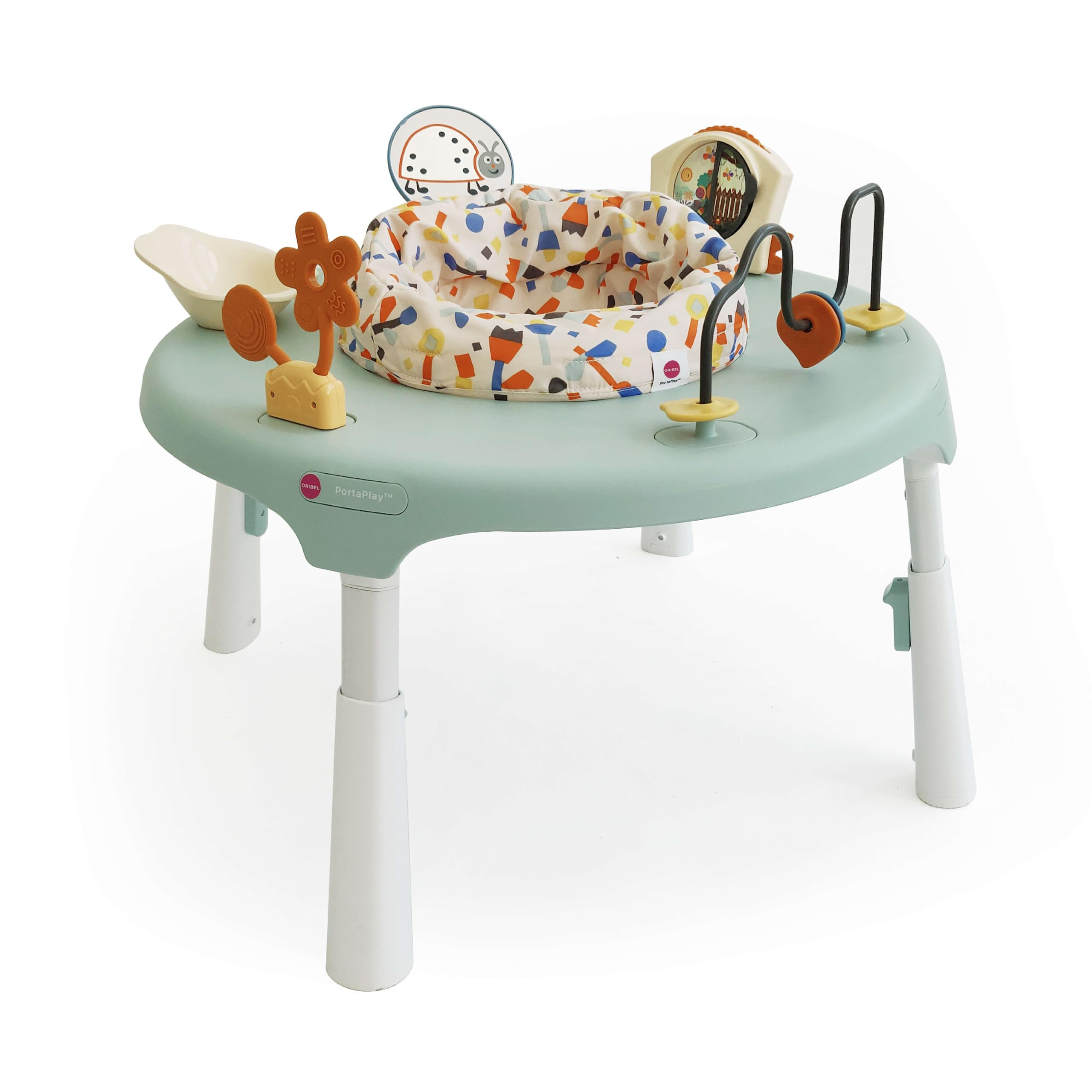 ORIBEL PortaPlay 2-in-1 Baby Activity Center & Play Table| 5 Months+ | Convertible & Portable Stage-Based for Baby| with Development Focused Toys | Unisex (Enchanted Garden, Turquoise) | Amazon (US)