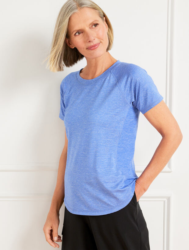 Active Stretch Jersey Short Sleeve Crewneck Tee | Talbots