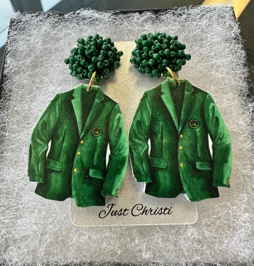 Golf Green Jacket Earrings - Etsy | Etsy (US)