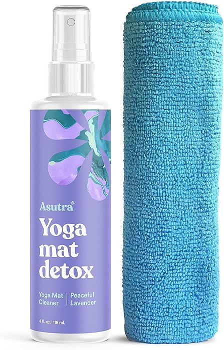 ASUTRA Yoga Mat Cleaner Spray (Peaceful Lavender), 4 fl oz - No Slippery Residue, Organic Essenti... | Amazon (US)