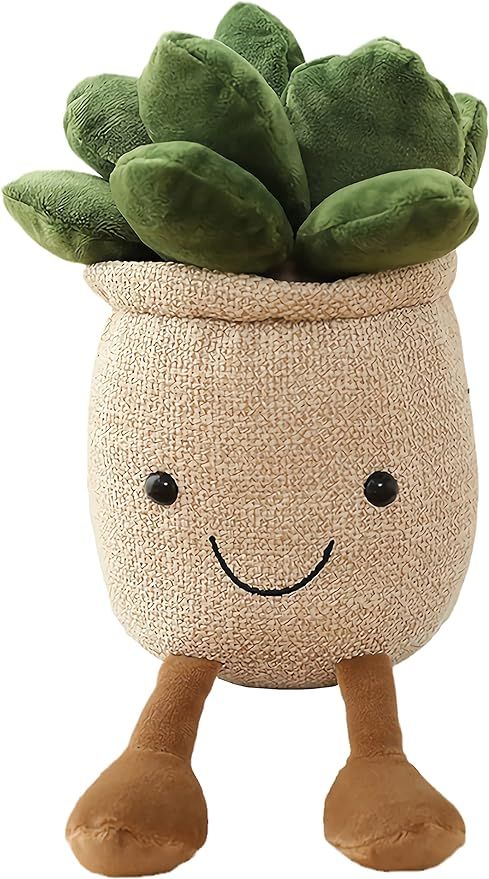 WUZHOU Tulip Plush Toy, 13.7" Flower Pot Stuffed Plushie Pillow Decoration, Soft Fluffy Toy Succu... | Amazon (US)