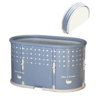 Portable Foldable Bath Tub for Adults No Installation Needed Large Separate Hot SPA Soaking Ice Bathtub Gray | The Home Depot