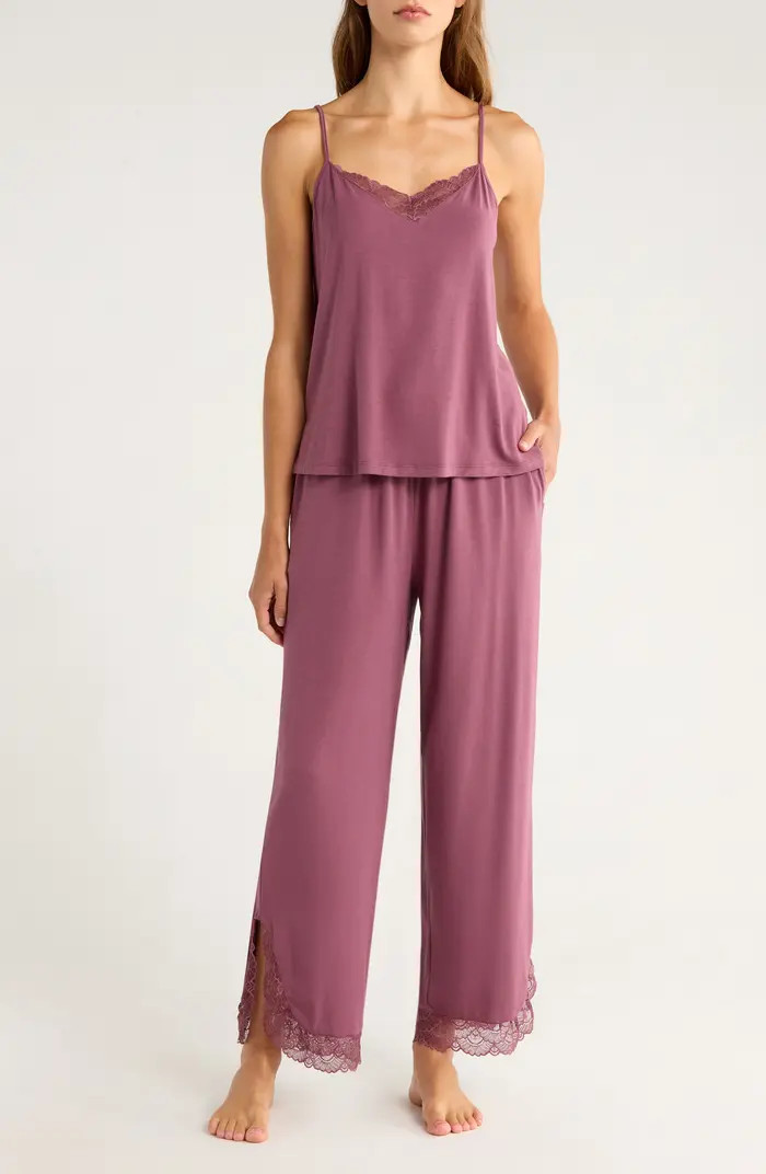 Moonlight Eco Lace Trim Pajamas | Nordstrom