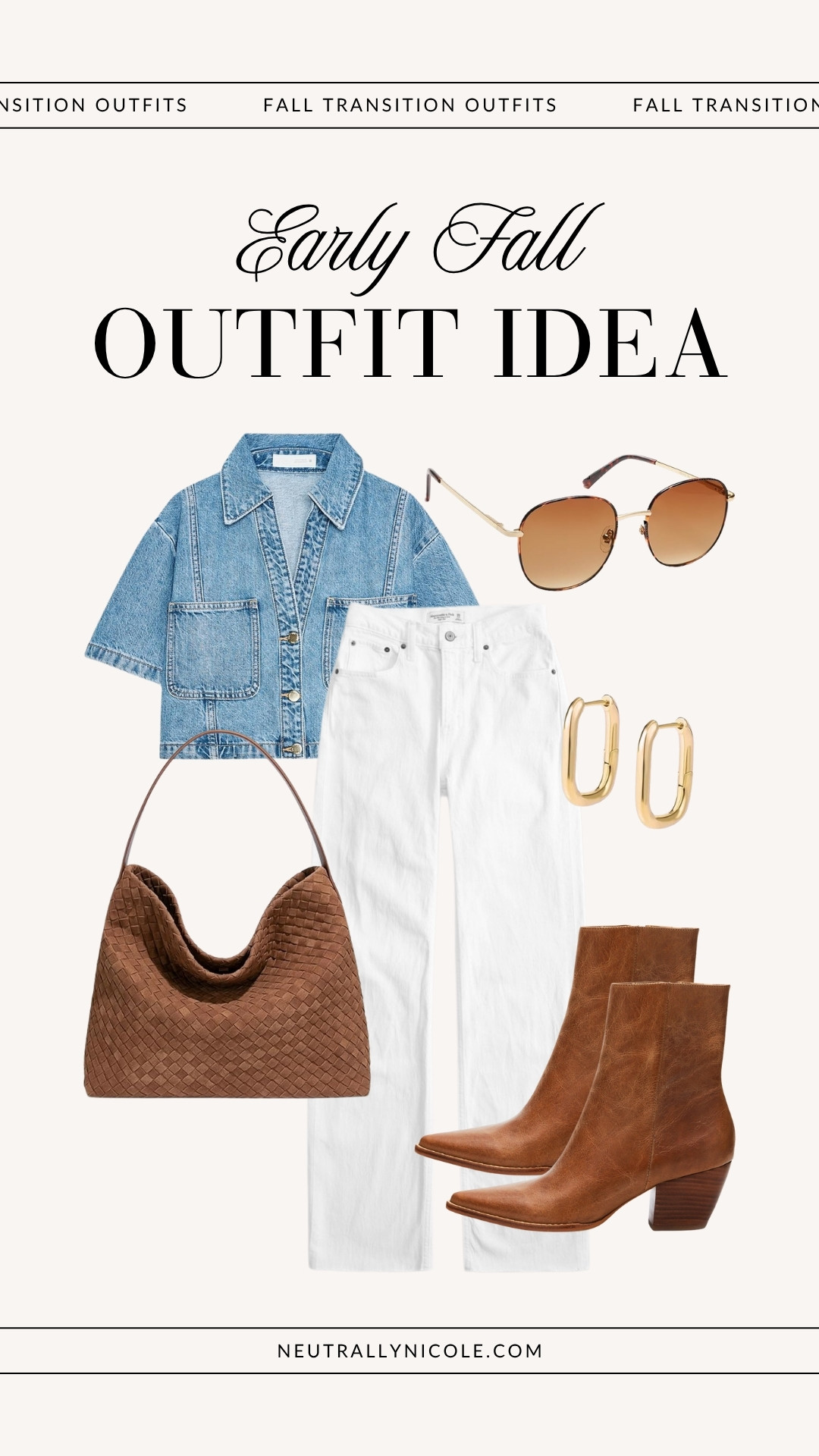 Early fall outfit idea, early fall outfits, summer to fall transition outfit idea, summer to fall transition outfits, warm fall outfit idea, warm fall outfits, fall outfit idea, fall outfits, casual outfit idea, casual outfits, spring outfit idea, spring outfits, denim shirt outfit idea, denim shirt outfits, white jeans outfit idea, white jeans outfits, white denim outfit idea, white denim outfits, brunch outfit idea, brunch outfits // neutrallynicole, @neutrallynicole, neutrallynicole.com, Neutrally Nicole

#LTKFindsUnder50 #LTKFindsUnder100 #LTKTravel #LTKSeasonal #LTKItBag #LTKStyleTip #LTKSaleAlert #LTKShoeCrush