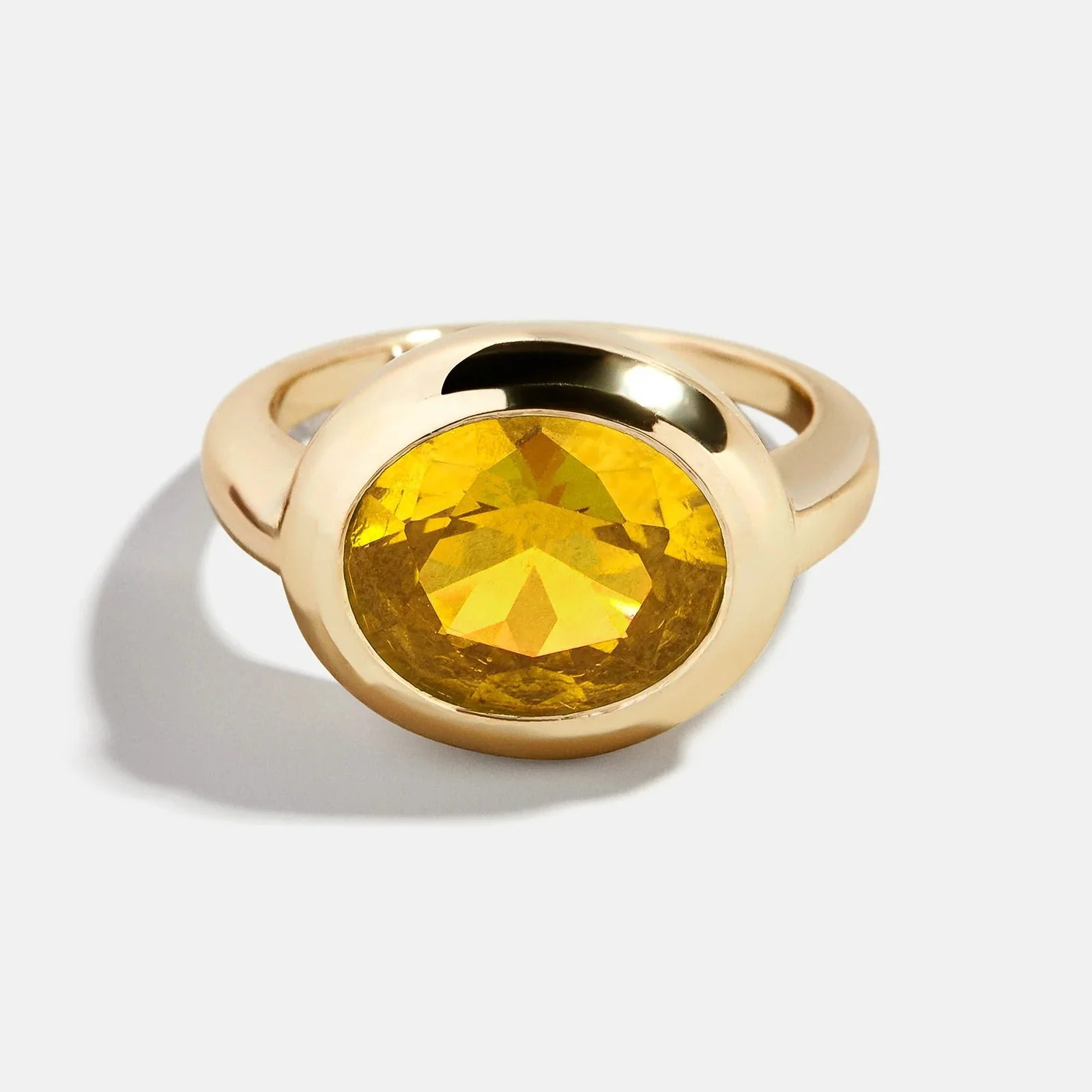 Gold Cubic Zirconia Custom Birthstone Ring - Topaz | BaubleBar