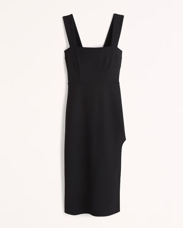 Wide Strap Slim Midi Dress | Abercrombie & Fitch (US)