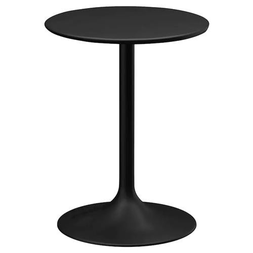 Castelle Tulip Industrial Loft Black Aluminum Round Dining Bar Table - 32"W | Kathy Kuo Home