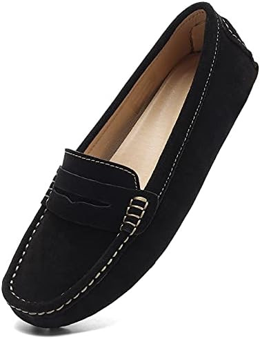 Osslue Women's Suede Leather Casual Penny Loafers Retro Ladies Moccasins Driving Mocs Comfort Sli... | Amazon (US)