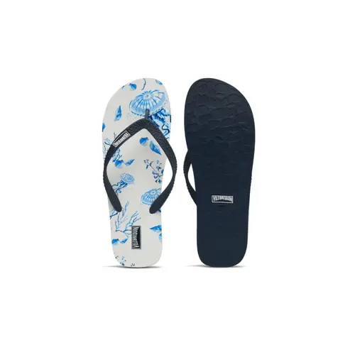 Vilebrequin Flip Flops Medusa and Shells in White at Nordstrom, Size 9 | Nordstrom