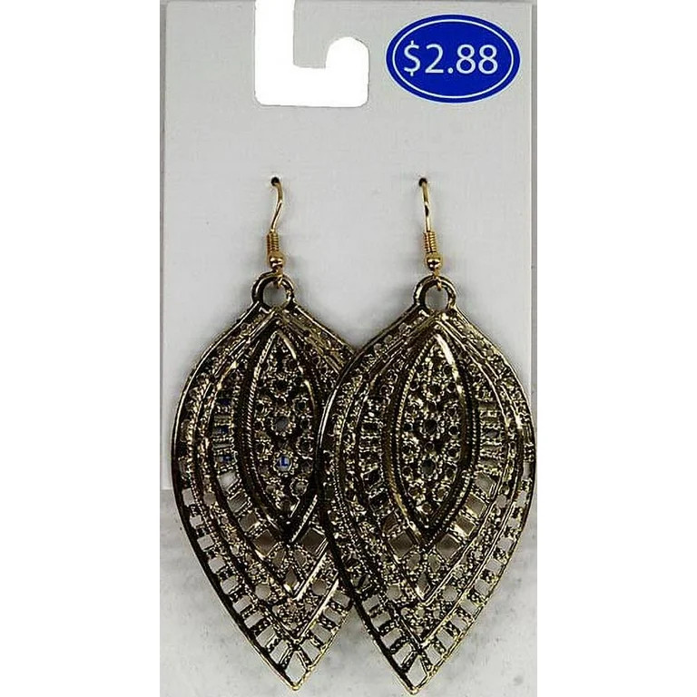 Essentials Earring Gold Leaf Drop Ear | Walmart (US)