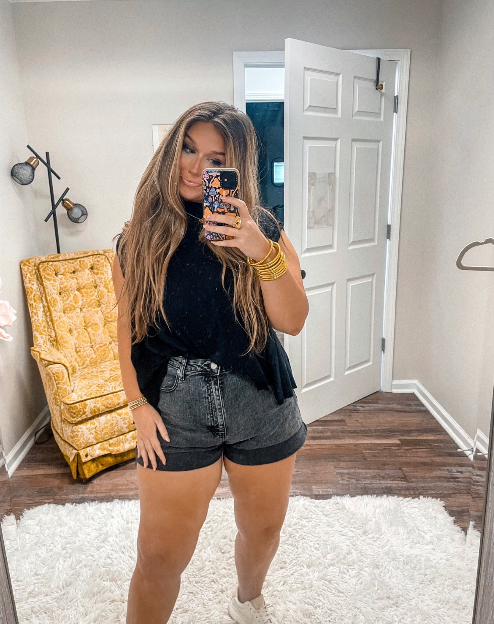 Top from Copperpennyboutique.com. Shorts from target!!! I’m wearing a large in top, shorts are size 14 but I’m typically a 12. They are still pretty roomy so I might would suggest your tts? I just wanted them to be roomy & breathable!

#LTKsalealert #LTKcurves #LTKxNSale