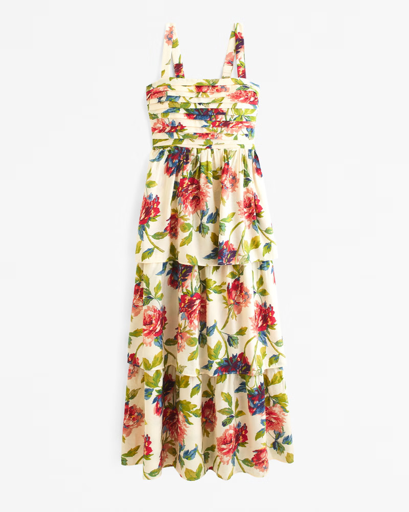 The A&F Emerson Tiered Maxi Dress | Abercrombie & Fitch (US)