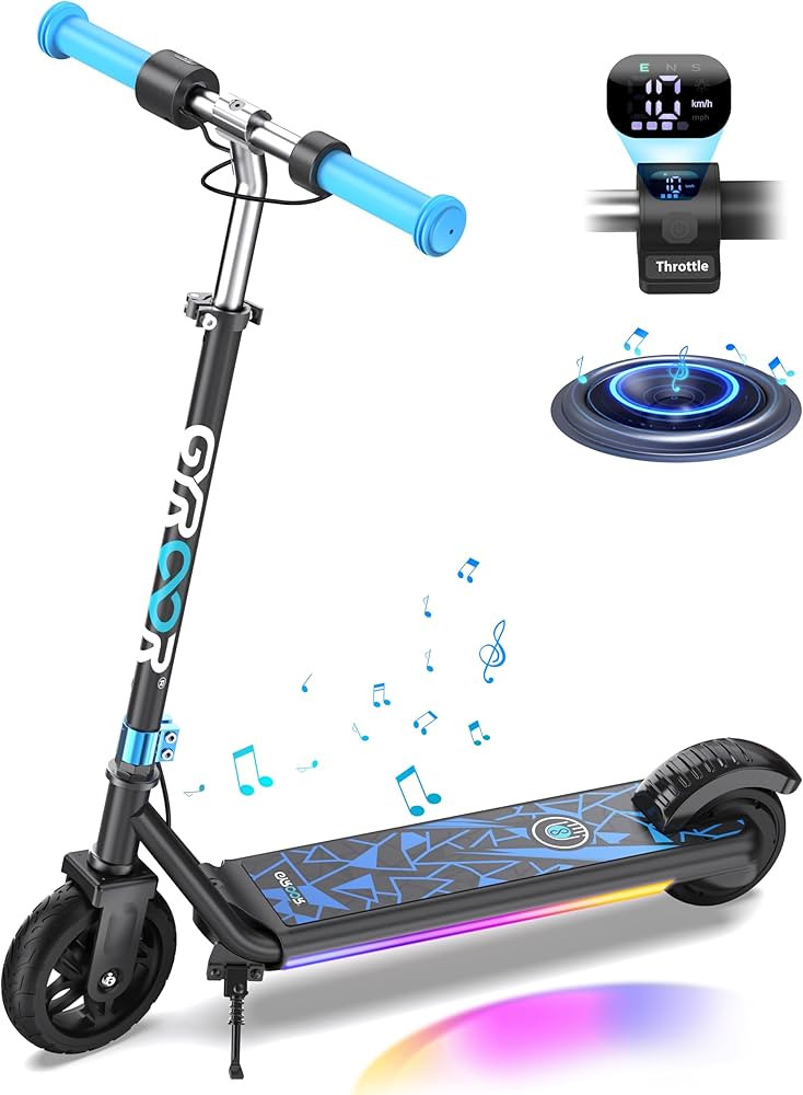 Gyroor H30 Max Electric Scooter for Kids, LED Dispaly, 150W Powerful Motor, Dual Brake System, Ad... | Amazon (US)