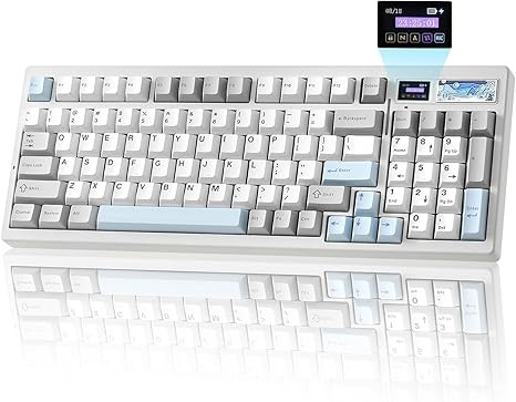 YUNZII IF99 Wireless Mechanical Gaming Keyboard with Smart LCD Display, QMK/VIA Programmable BT/2... | Amazon (US)