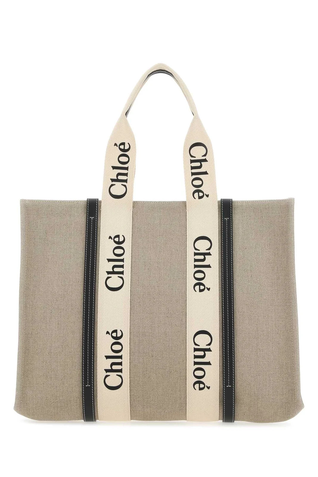 Chloé Woody Logo Tape Large Tote Bag | Cettire Global