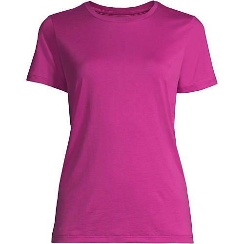 Women's Relaxed Supima Cotton Short Sleeve Crewneck T-Shirt | Lands' End (US)