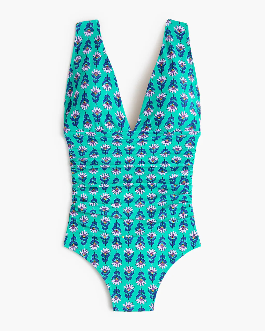 Ruched plunge one-piece swimsuit | J.Crew Factory