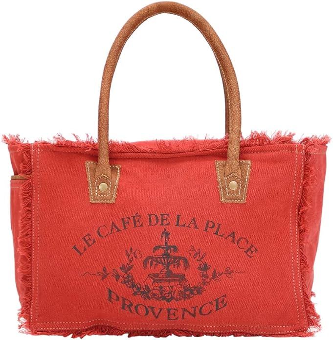 Myra Bag Carroty Upcycled Canvas & Leather Handbag S-1484 | Amazon (US)