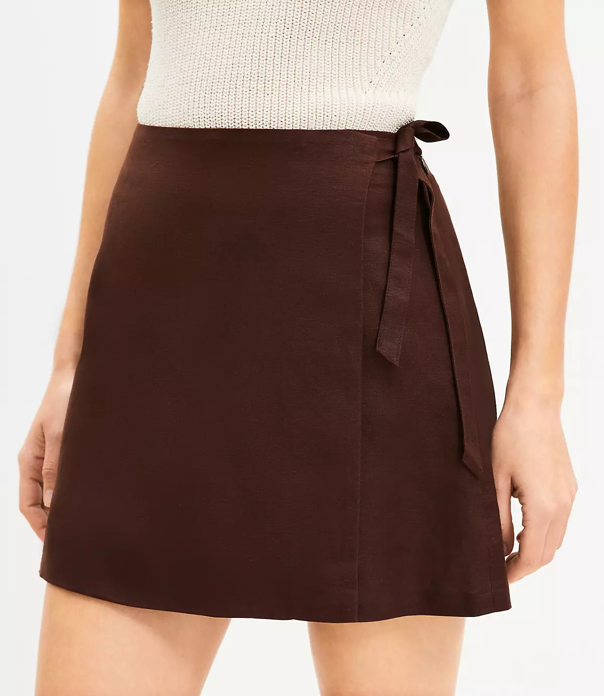 Petite Linen Blend Skort | LOFT