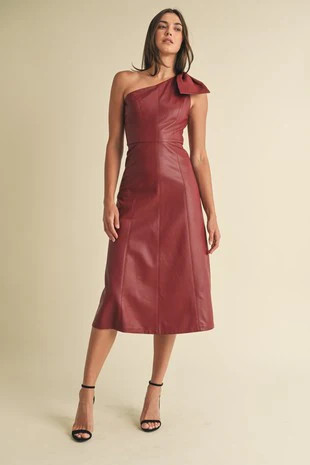 Sloane  Faux Leather Dress L | The Collection TX 