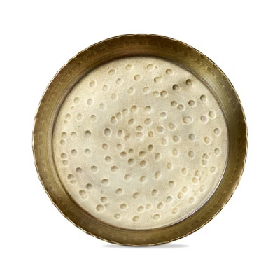 TAG Remi Round Antique Brass Candle Holder Plate 4.5 x 4.5 x 0.5 in Everyday Decorative Iron Pill... | Target