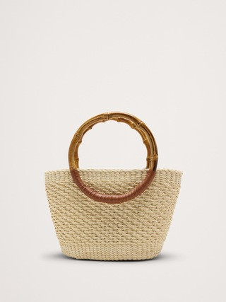 Bamboo Mini Straw Tote by Sensi Studio | Banana Republic (US)