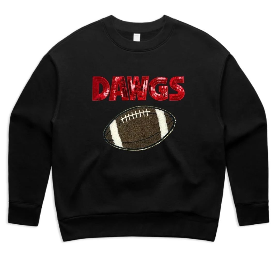 Georgia Dawgs College Football Chenille Patch Sweatshirt - Etsy | Etsy (US)