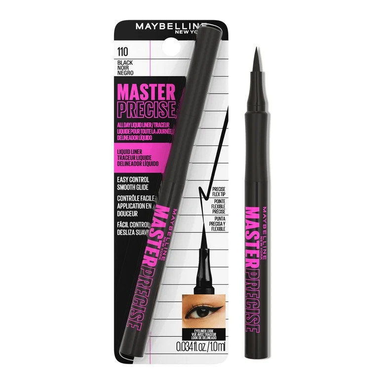 Maybelline Eyestudio Master Precise All Day Waterproof Liquid Eyeliner Makeup, Black, 1 Count - W... | Walmart (US)