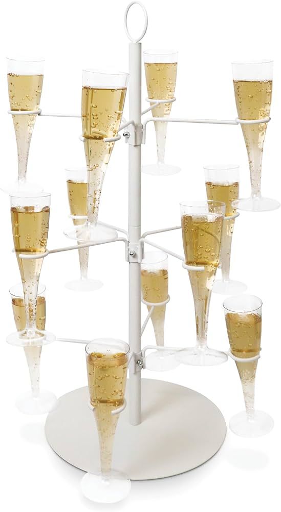 Cocktail Tree Stand, Wine Glass Flight Tasting Display For Drinks, 3 Tier - 12 Holders For Champa... | Amazon (US)
