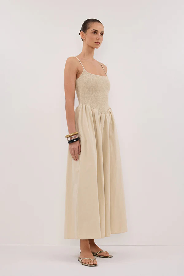 MILANO STONE COTTON MIDI DRESS | DISSH