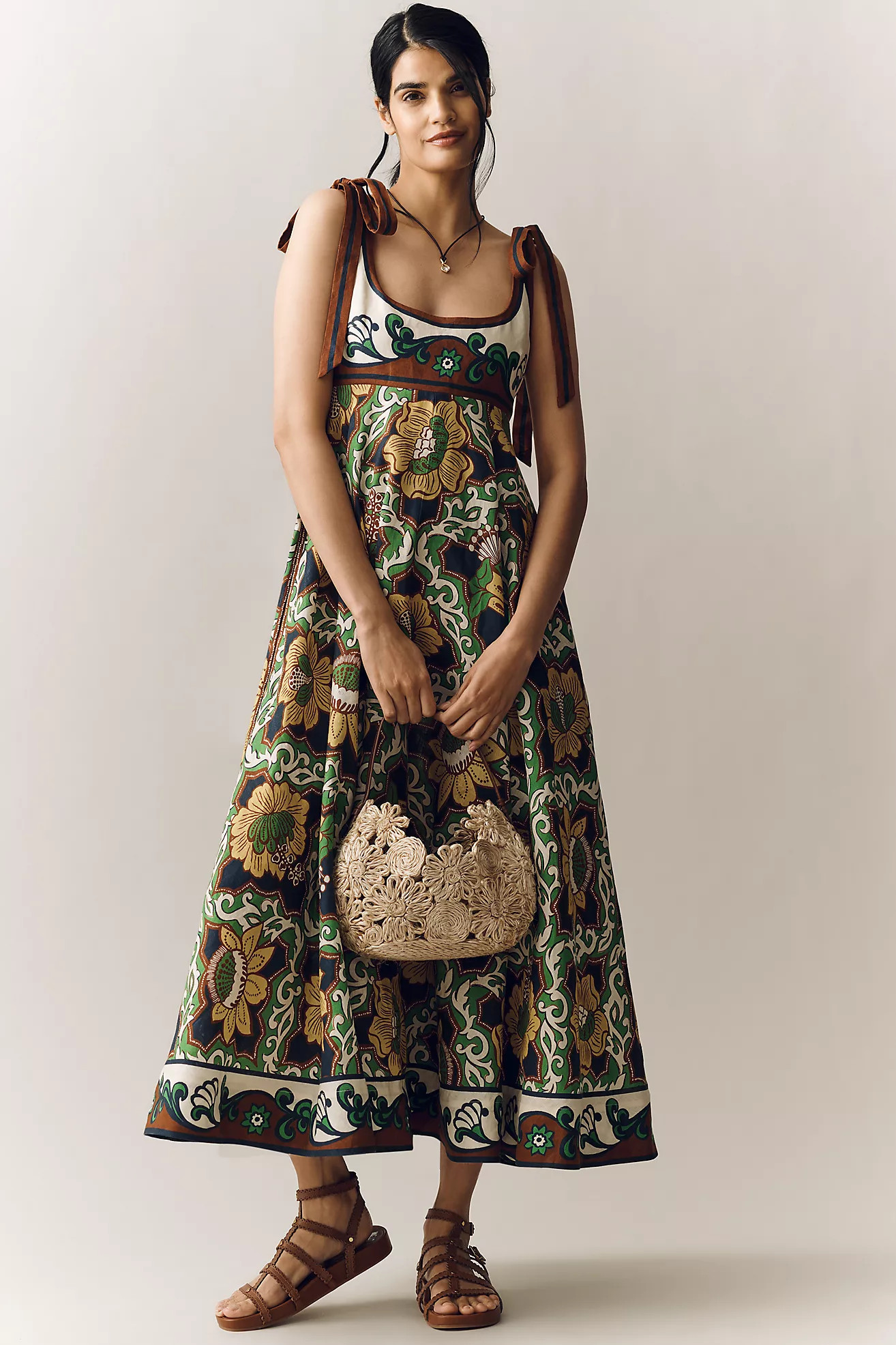 ALÉMAIS Liana European Linen Midi Dress | Anthropologie (US)