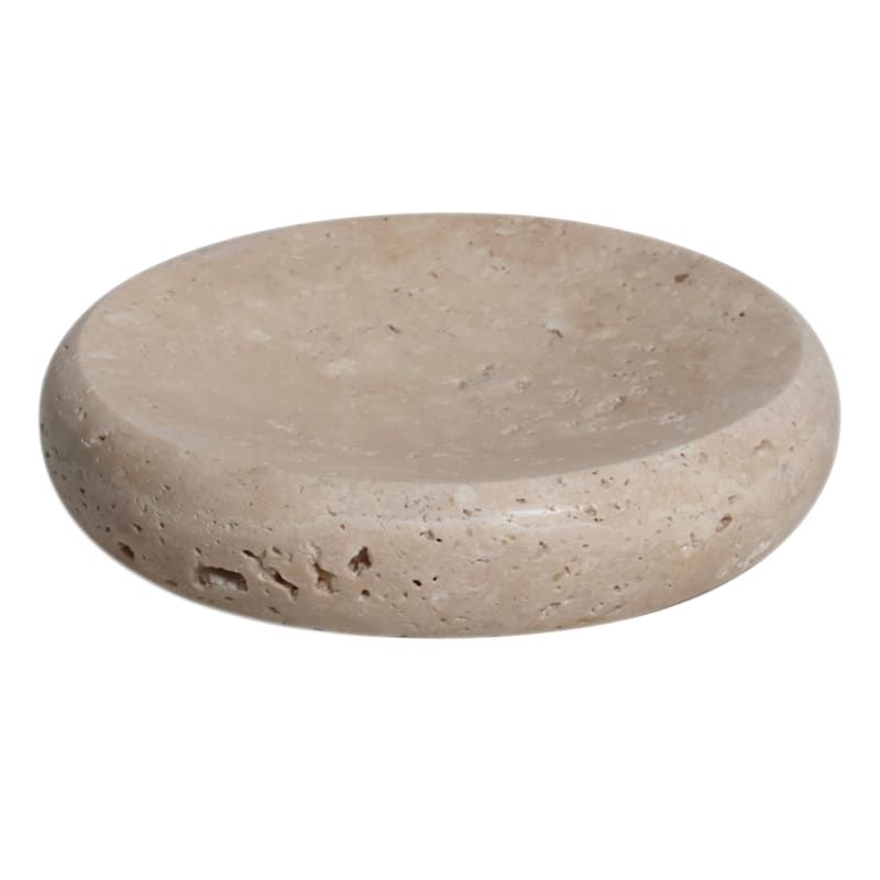 Crosby St. Travertine Trinket Tray, 4" | At Home