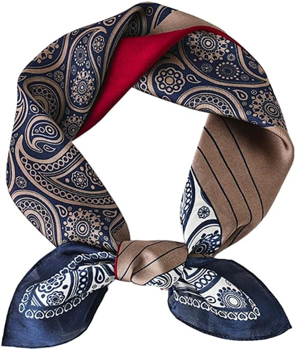 ANDANTINO 100% Mulberry Silk Square Scarf for Hair-25.6" X25.6'' Women Men Natural Silk Neckerchi... | Amazon (US)