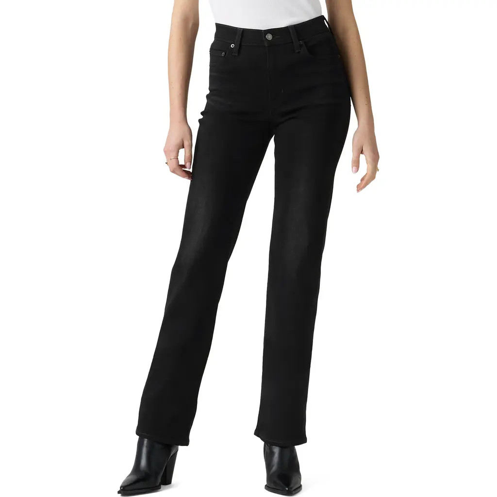 levi's High Waist Straight Leg Jeans in Worn Midnight at Nordstrom, Size 27 X 32 | Nordstrom