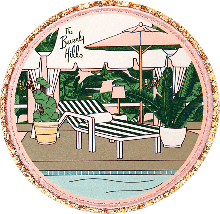 Glitter Varsity The Beverly Hills Hotel Poolside Patch | Stoney Clover Lane