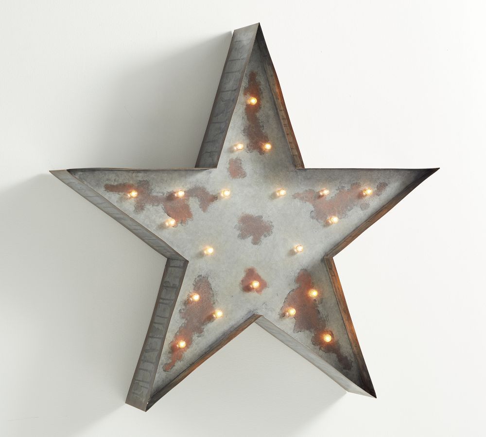 Galvanized Marquee Star | Pottery Barn (US)