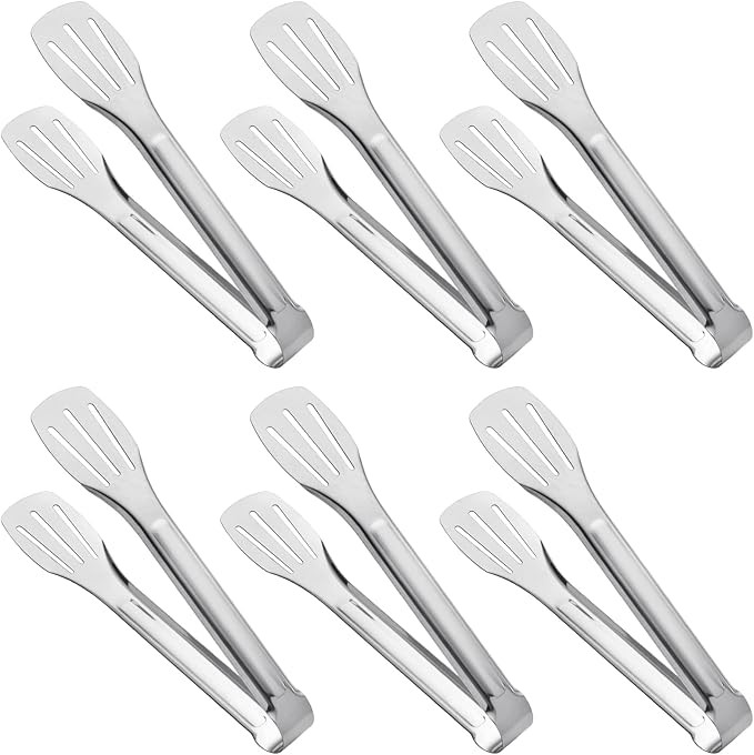 Serving Tong Kitchen Tongs,Buffet Tongs, Stainless Steel Food Tong Serving Tong,small tongs 6 Pac... | Amazon (US)